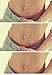 Jstyle 3Pcs 14G Stainless Steel Belly Button Rings Barbell Navel Rings Bar for Women CZ Flower Body Piercing