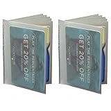 SET of 2-6 Page Plastic Wallet Insert for Bifold Billfold or Trifolds Top Load