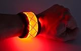 LED Light Up Snap Bracelet-Red