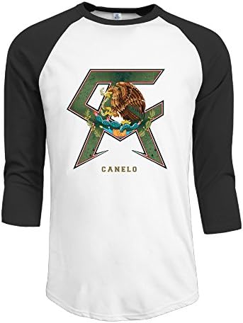 Mens Canelo Alvarez Boxing Logo Print 3/4 Sleeve Raglan Shirts Baseball Tops