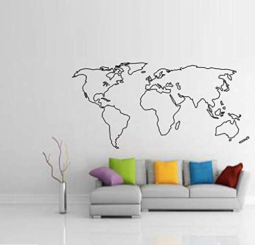 world map outline wall decal Amazon Com Enidgunter Hot Wall Stickers Large World Map Wall world map outline wall decal