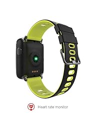 techcomm Nadador IP68 impermeable SmartWatch para natación y el buceo con Bluetooth, Fitness Tracker, Heart Rate Monitor, monitor de sueño y podómetro, Verde