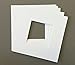 Pack of 5 10x10 Square White Picture Mats with White Core Bevel Cut for 6x6 Pictures