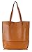 Scarleton Tote Bags for Women, Purses for Women, Handbags for Women, Reversible Travel Shoulder Bag with Pouch, H20180452 - Brown/Coral Pink