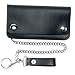 Carroll Leather 638 Black 5-Pocket Biker Wallet with Chain