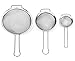 GRAN 3 Piece Stainless Steel Fine Mesh Strainer Set