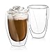 JoyJolt Lacey Double Wall Glasses Set of 2 Thermo Insulated Tumblers 10-Ounces.