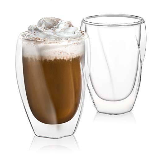 JoyJolt Lacey Double Wall Glasses Set of 2 Thermo Insulated Tumblers 10