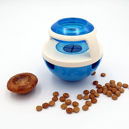 Dog Toys Ball,Food Treat Dispenser Dog Toy Interactive Toy Ball For Medium Small Dogs - Intelligence and IQ Training-3.5inch (Blue)