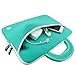 KOZMICC 15 15.6 Inch Neoprene Messenger Sleeve Handle Shoulder Bag Case Cover (Teal/White) for 15-inch Apple MacBook Pro, Apple MacBook Pro w/Retina Display & Other 15
