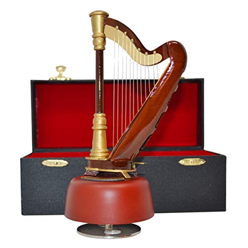 image for KingPoint Harp Rotating Music Box Instrument Gift Accessories Mini Hom