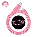 EL-AURORA Lightning to USB Cable 360 Degree Light Up Visible Flowing Glowing LED iPhone Charger Cable to USB Syncing and Data Cord for iPhone 7/7 Plus/6/6 Plus/6s/6s Plus/5/5s and more-3ft (pink)