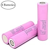 4 M&A BD Samsung 35E, 3500mAh, 8A, Flat Top, Li-ion Rechargeable Cells (18.55 mm x 65.25 mm)