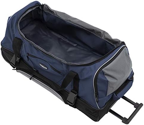Travelers Club Adventure Upright Rolling Duffel Bag, Navy Blue/Grey, 30 Inch 86.2L 3 Travelers Club Adventure Upright Rolling Duffel Bag, Navy Blue/Grey, 30 Inch 86.2L