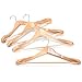 RoyalHanger Coat Hanger 6-Pack, Wood Hangers Trouser Hangers Extra Wide Shoulder Wooden Hangers for Heavy Coat, Sweater, Skirt, Suit, Pants, Natural Finish