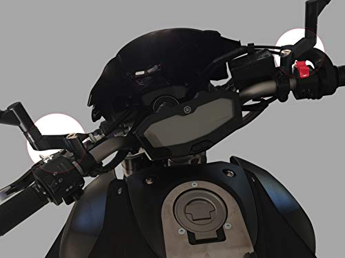 Black Path - Fits Kawasaki Mirror Extenders Vulcan 500 + 750 + 800 + 900 + 1500 + 1600 + 1700 + 2000 10mm Threaded Mirrors Motorcycle Risers 1.5" Up + 2" Out (Silver) T6 Billet
