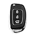 uxcell 2 Pcs 3 Buttons Flip Folding Uncut Key Remote Fob Case Replacement for Hyundai