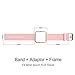 Simpeak Sport Band Compatible with Fitbit Blaze Smartwatch Sport Fitness, Silicone Wrist Band with Meatl Frame Replacement for Fitbit Blaze Men Women, Large, Pink Band with Frame