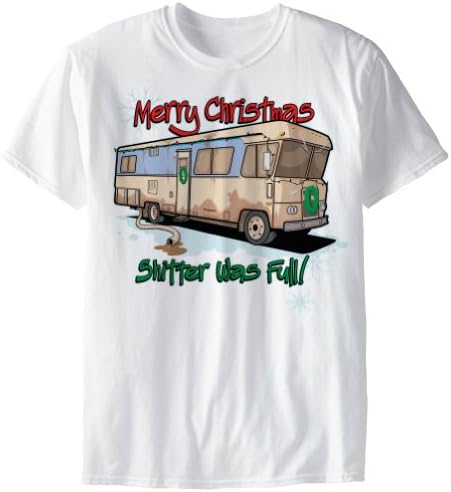 Hitman Designs Men's Merry Christmas Shitter Was Full Model Shirt L White