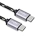 TriLink USB C to USB C Cable 2Pack (4ft) Nylon Braided Type C Data and Charge Charging Cable for New Macbook Pro, ChromeBook Pixel, Nexus 5X 6P, Google Pixel XL, Moto Z Force and More(Grey)