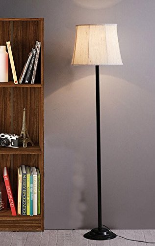 BEVERLY STUDIO Khadi Taper Drum Wrought Iron Floor Lamp (Beige)