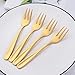 12 Pieces Appetizers Desert Forks, Baikai 18/10 Stainless Steel Finished Tasting Cocktail Mini Salad Fruit Fork Set, 5.5 Inch (Gold)