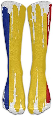 Romania Flag Vintage Graffiti Athletic Tube Stockings Women's Men's Classics Knee High Socks Sport Long Sock One Size