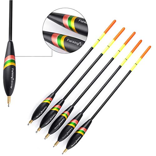 Uphsang 5 Pcs Flotteurs Pêche Bouées Bobbers Flotteurs Pêche – Haute Sensibilité, Pas De Mouvement De Position Et Peut Flotter Dans Différentes Couches D’eau