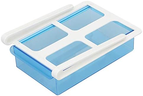 Wekold Refrigerator Storage Box Home Kitchen Fridge Sliding Drawer Shelf Storage Fruit Food Container Rack Space Saver (Blue)