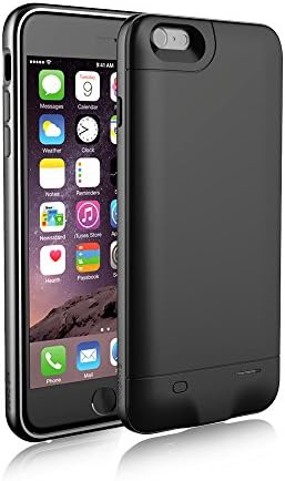 Only 3.8mm world's thinnest iPhone 6 6s Plus Battery Case - Innoants Ultra Slim Extended Battery Case, Portable Charger with Polymer Battery 2800mAh Capacity for Fast Recharge-black