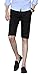 Plaid&Plain Men's Slim Fit Flat Front Twill Cotton Chino Shorts
