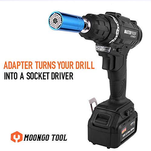 Moongo Tool Universal Socket, Gifts for Dad from Daughter Son - Christmas Gifts for Men, Father/Dad, DIY Handyman, Husband, Guys, Boyfriend, Him, Unique Tools for Men (7-19mm) Power Drill Adapter - Thumbnail 3