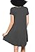 MOLERANI Women's Short Sleeve Casual Loose Fit T-Shirt Tunic Dress Swing Dress(Grey,XL)