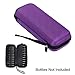 Hipiwe EVA Essential Oils Carrying Case Organizer for 20 Bottles 5ml 10ml Standard and Rollers Bottles Portable Hard Shell Essential Oils Travel Bag Holder for Essential Oils Bottle Storage (Purple)