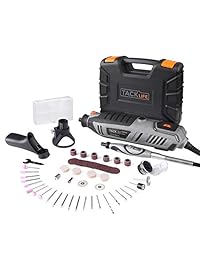 Kit de herramientas giratorias de 1,8 Amp, velocidad variable con mango flexible actualizado, 63 accesorios, 3 accesorios, funda de transporte, multifuncional para proyectos de casa y manualidades RTD36AC