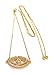 LESLIE BOULES Gold Evil Eye Lariat Necklace for Women 18K Gold Plated Sliding Adjustable Chain Choker Jewelry