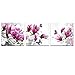 Cao Gen Decor Art-AH40233,canvas Prints, Pink Flower 3 Panels Stretched Canvas Framed Wall Art