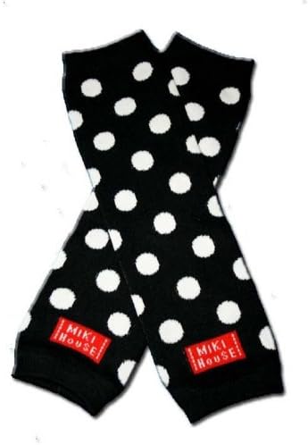 Precious Eggs Unisex-Baby Big Polkadots Leg Warmer Black &amp; White
