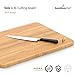 Large Bamboo Cutting Board for Kitchen | Wood Cutting Board | Butcher Block – Knife Friendly for Chopping Meat and Vegetables – Sleek 2-in-1 Drain Board 17 x 12.5