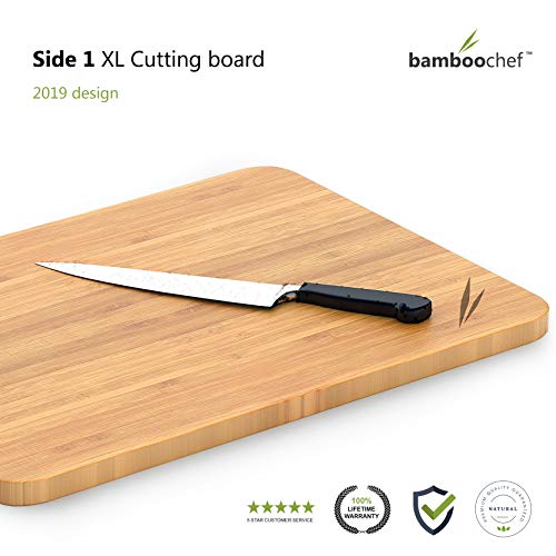 Extra Large Bamboo Cutting Board for Kitchen & Dish Drying Tray | Wooden Chopping Board | Wood Cutting Board | Simple Dish Drainer - Thumbnail 3