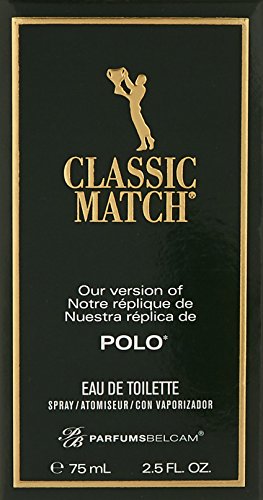 Parfums Belcam Classic Match Version of Polo Eau De Toilette Spray, 2.5 Fluid Ounce