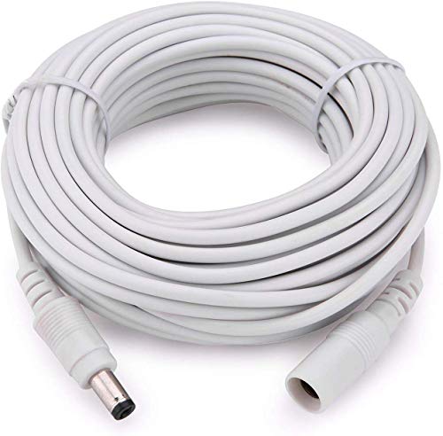Anlink Power Extension Cable,DC 12V Power Adapter Extension Cord, 10M 33ft 2.1mm x 5.5mm, Compatible with 12V DC Adapter Power Supply or Wall Charger for CCTV Security Camera IP Camera(White)