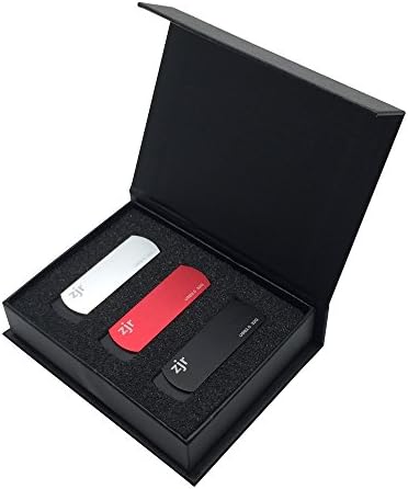 zjr usb flash drive 32 gb 3 pack usb2.0 memory stick Swivel Design New Style thumb drive Creative u disk gifts ( 3 Mixed Colors: Black Red Silver)