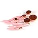 10pcs Pink Oval Toothbrush Makeup Brush Sets BB Cream Contour Powder Concealer Foundation Eyeliner Puff Brushes Cosmetics Tool