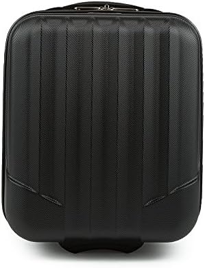 WITTCHEN Small Lightweight ABS Hardshell cabin size hand luggage, Approved for British Airways, WizzAir, easyJet, Ryanair and more (Black)