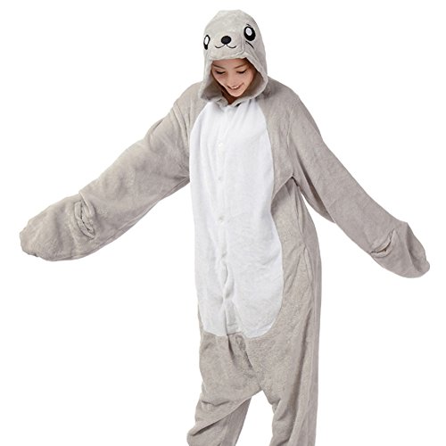 Itopfox Women's Cosplay Costume Sea Lion Onesie Animal Pajamas Fleece Homewear