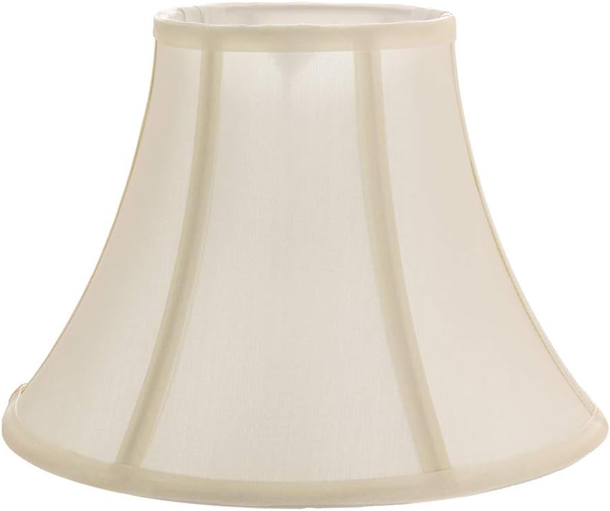 Traditionally Designed Empire Shaped 12 Inch Lamp Shade in Rich Silky Cream Cotton Fabric 60w