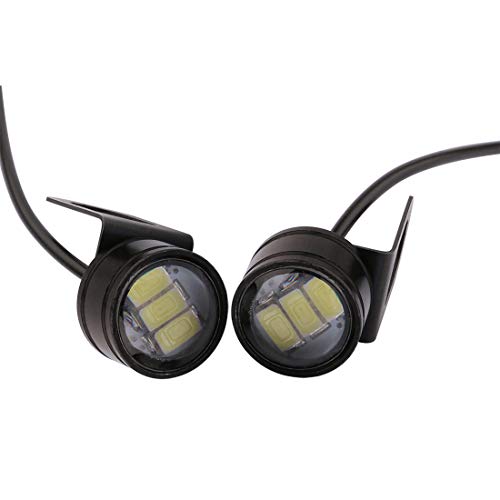 Eagle Eye LED, Yeeco 2PCS DC12V 3W White Daytime Running Lights Bulb, DRL LED Tail Back Fog Light for Car Motorcycle Vehicle - Thumbnail 3