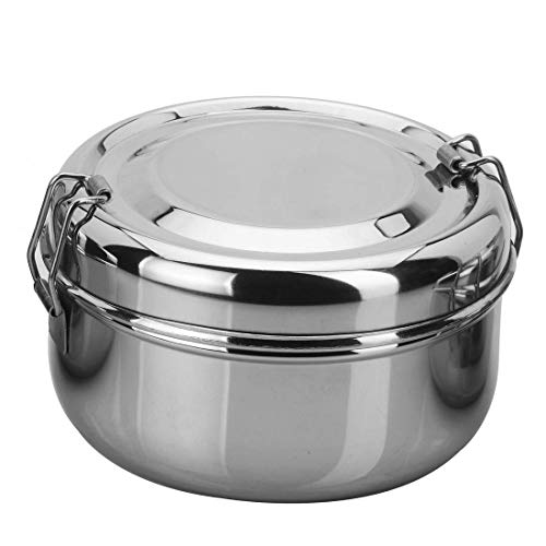 IndiaBigShop Stainless Steel 2 Compartment Tiffin Boxes for School, Office,