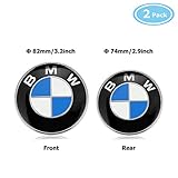 Emblem for BMW- Replacement Hood or Trunk Emblem Logo Front 82mm Rear 74mm For BMW E30 E36 E34 E60 E65 E38 X3 X5 X6 3-Series 5-Series 6-Series 7-Series